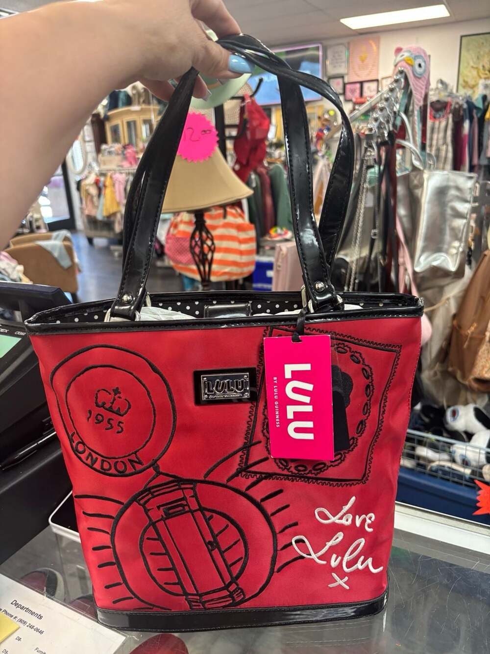 Lulu by Lulu Guinness Red London Theme Tote Bag